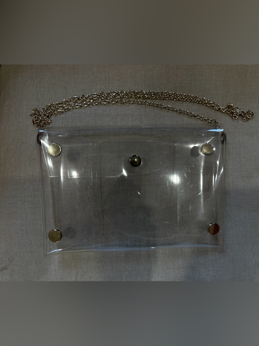 Clear Stadium Approved Crossbody Bag Gold Chain Concert Purse